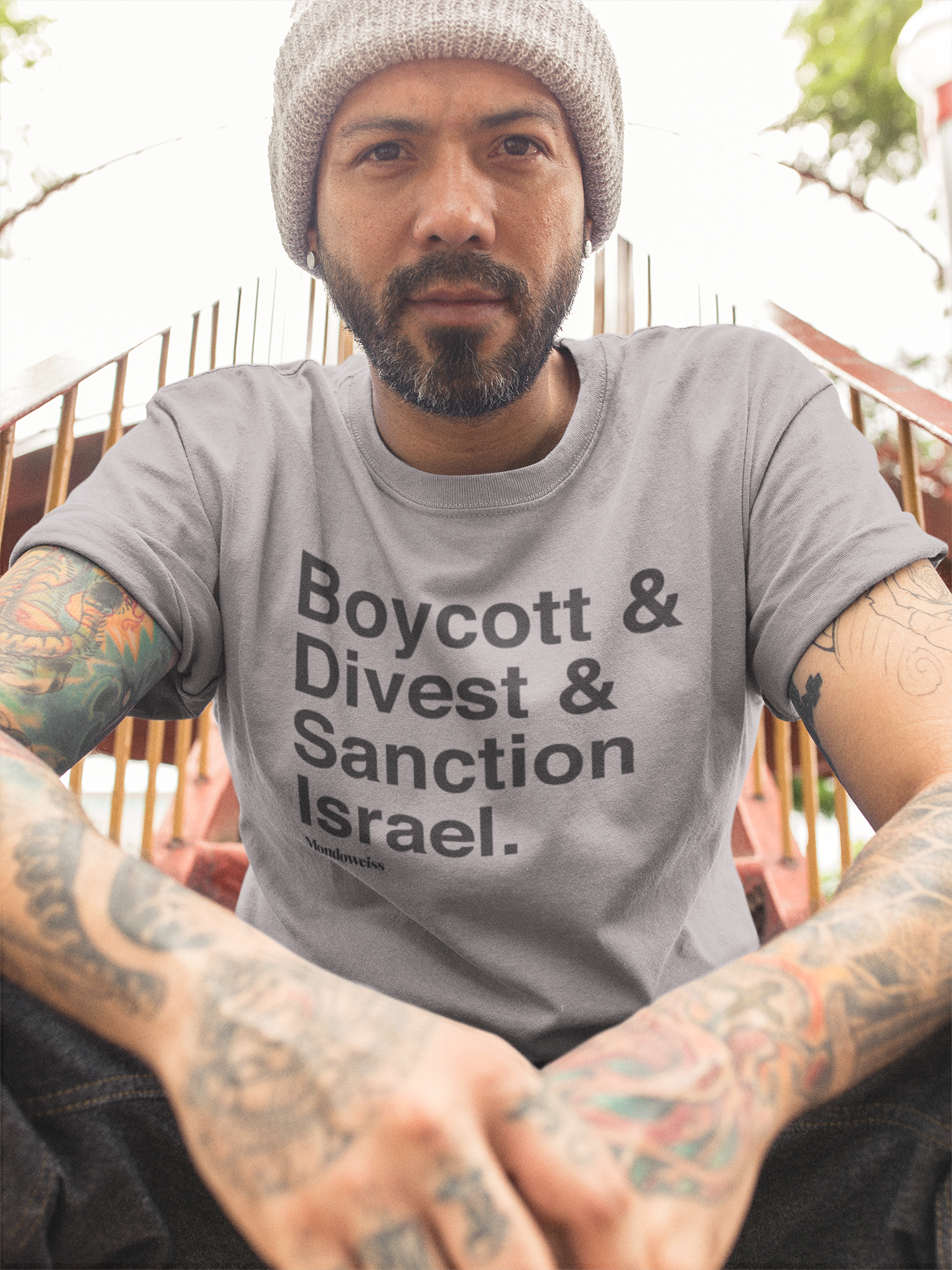 T-shirt Ampersand Mondoweiss BDS –